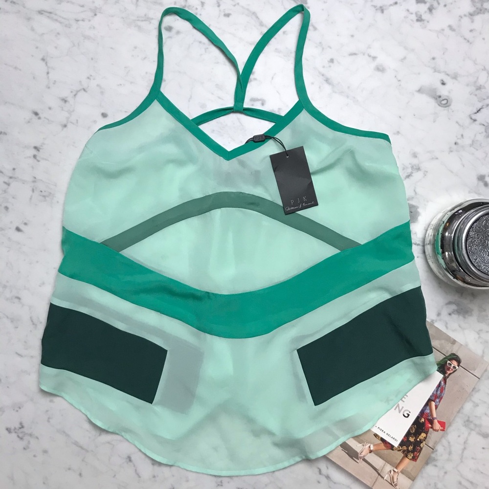 NWT PJK Patterson J. Kincaid Tiki Bay Green Tank